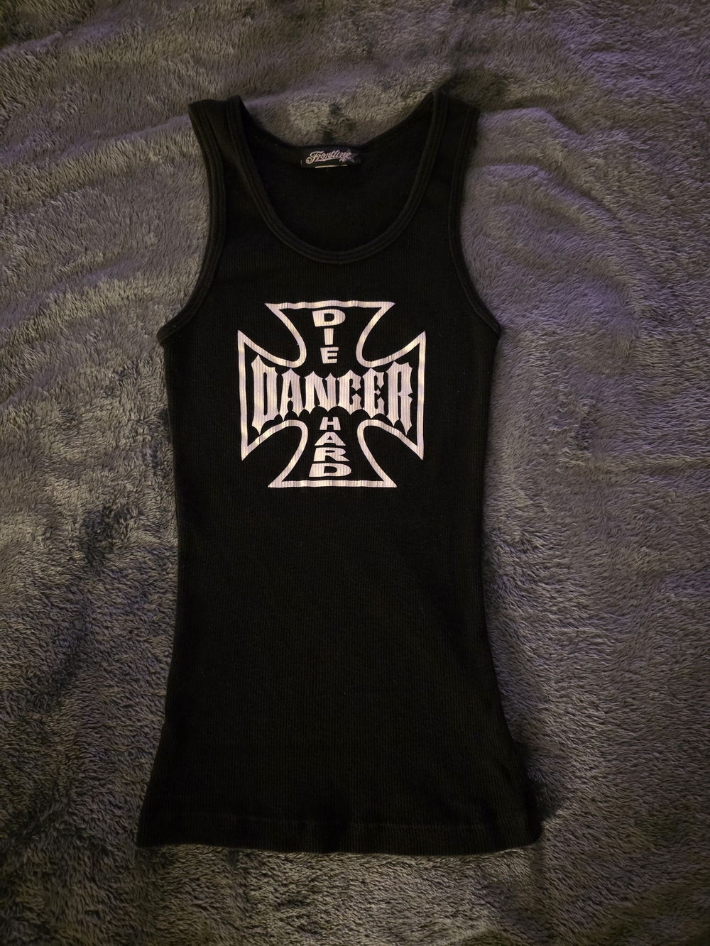 Black Ribbed Tank Die Hard Dancer